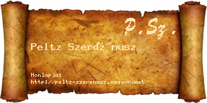 Peltz Szerénusz névjegykártya